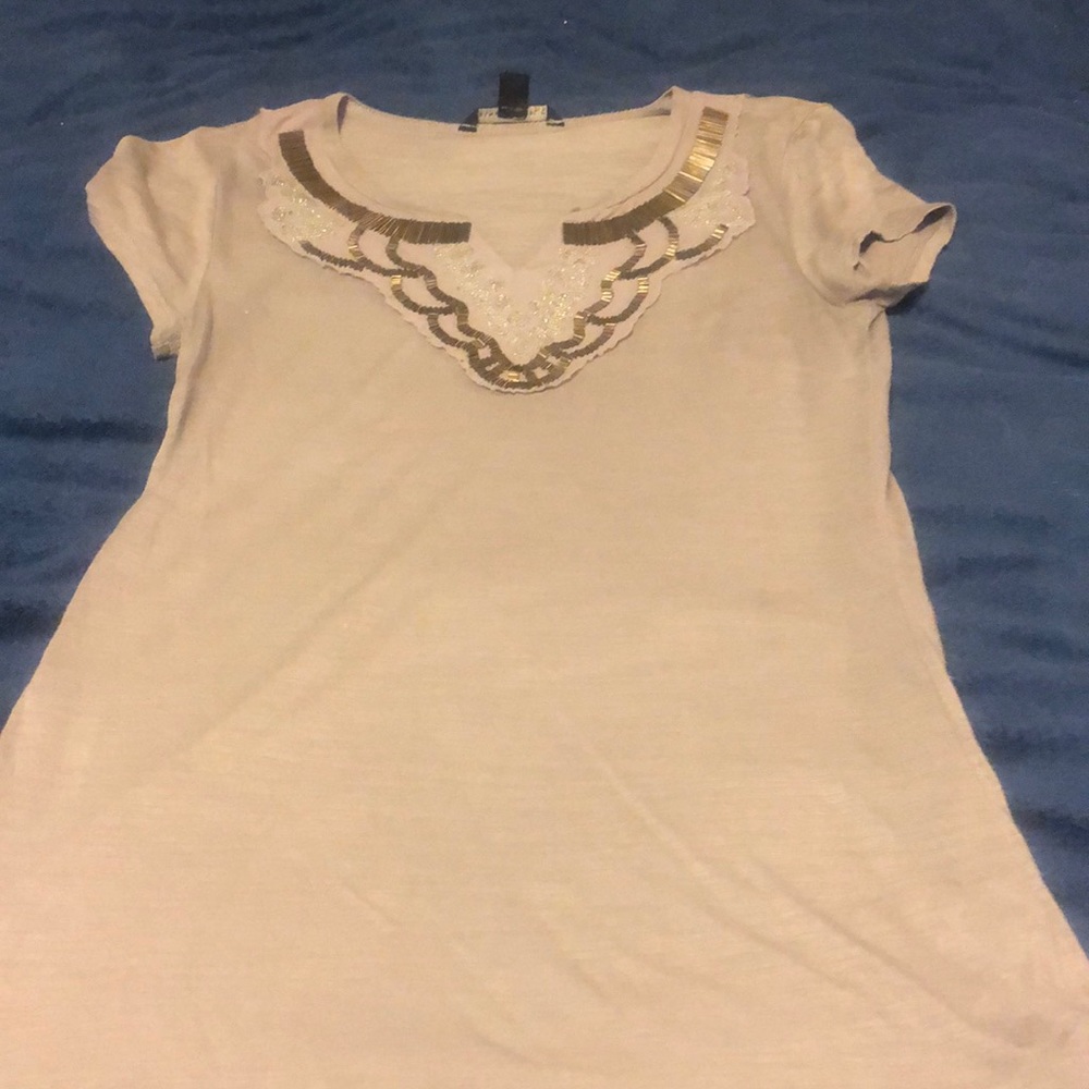 Gray /beige blouse